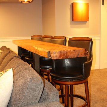 Basement games and movie room