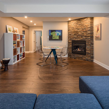 Basement games room.