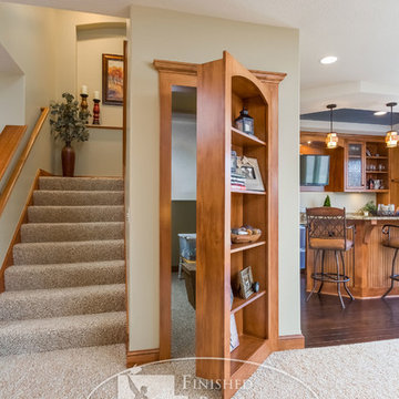 Basement Hidden Bookshelf Storage