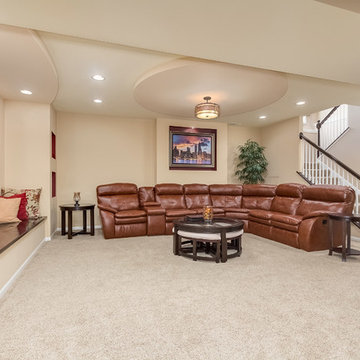 Basement Home Theater and Stairs