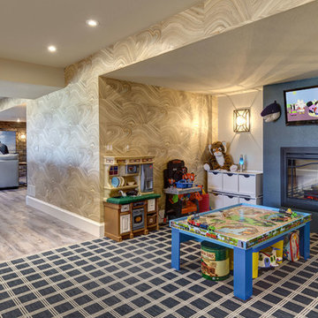 Basement Home Theater Kids Play Area