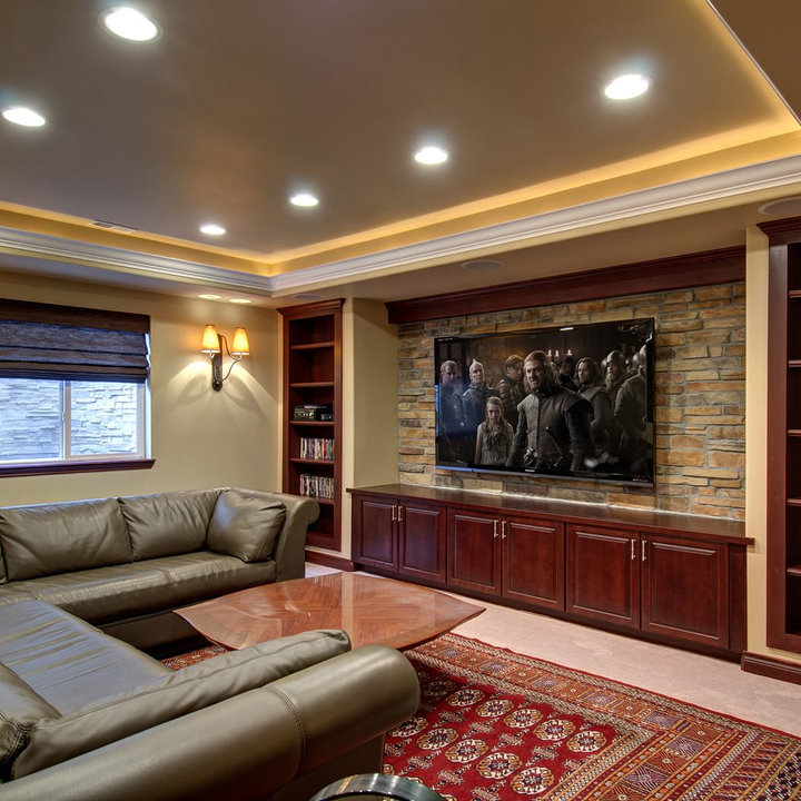 Basement Tv Wall Photos & Ideas Houzz