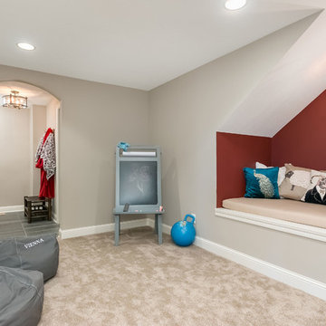 Basement Kids Play Area with Wall Niche