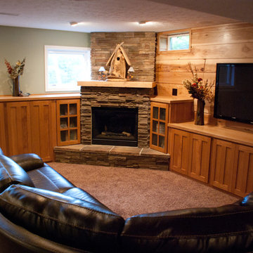 Basement remodel (before and after)