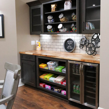 Basement Remodel with Kitchen, Theater Room, Popcorn Snack Bar and Bathroom