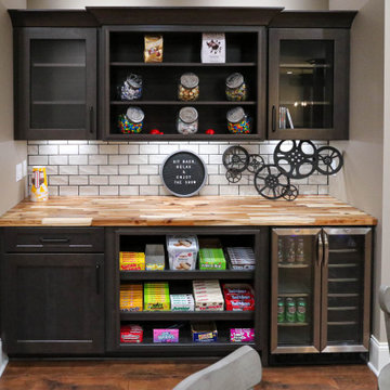 Basement Remodel with Kitchen, Theater Room, Popcorn Snack Bar and Bathroom