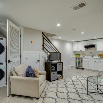 Basement remodeled with bedroom space and extra closet space, Spring Road
