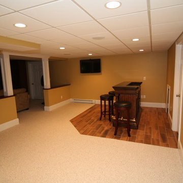 Basement Remodeling Project in Northborough, MA