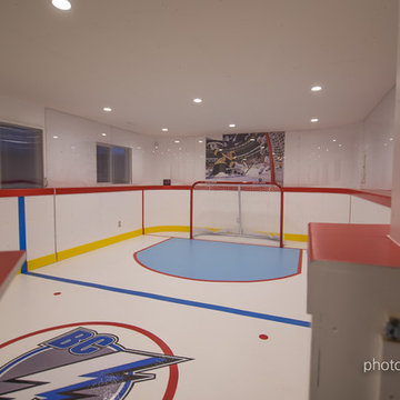 Basement Renovation with Indoor Hockey Rink