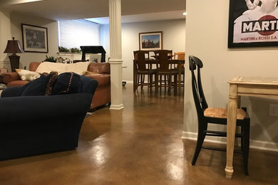 Basement Stained Concrete