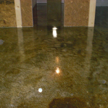 Basement Stained Concrete Floor
