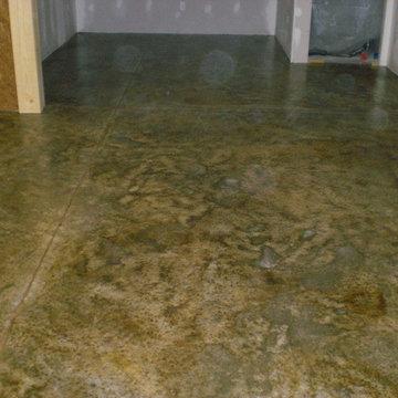 Basement Stained Concrete Floors