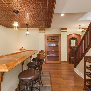 Basement Stairs and Bar