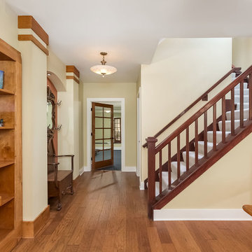 Basement Stairs and Bookcase