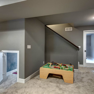 Basement Stairs and Kids Play Area