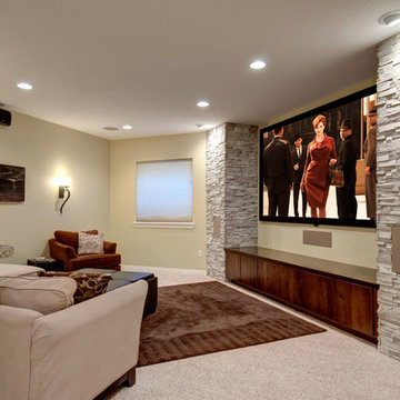 Basement TV Wall & Home Theater