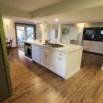 Basement White Kitchen Remodel ~ Medina, OH