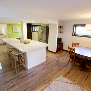 Basement White Kitchen Remodel ~ Medina, OH