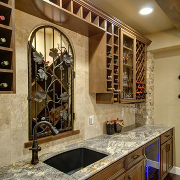 Basement Wine Cabinet & Bar Countertop