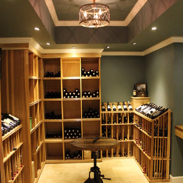 Basement wine cellar
