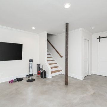 Basement with Exercise Room and Wet Bar - Atlanta