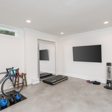 Basement with Exercise Room and Wet Bar - Atlanta