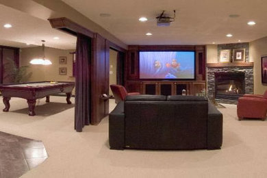 Inspiration for a timeless basement remodel in Baltimore