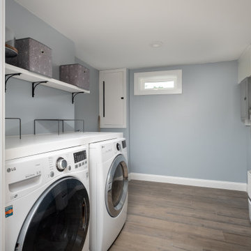 Basement with laundry room