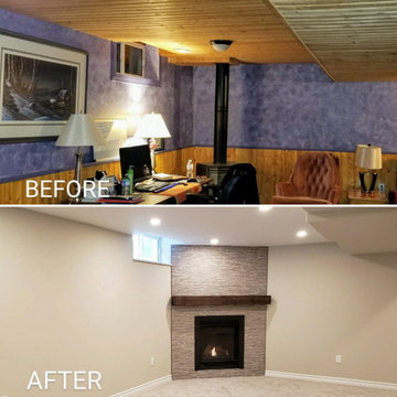 Before and After Basement Renovation