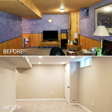 Before and After Basement Renovation
