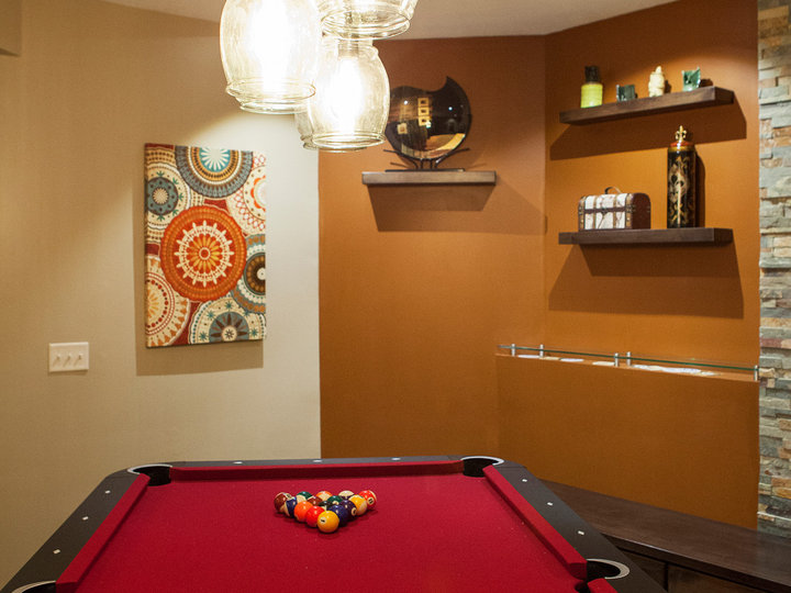 Contemporary Basement - Basement