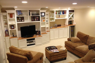 Example of a classic basement design in Boston