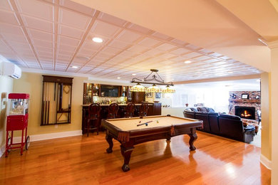 This is an example of a traditional basement in Boston.