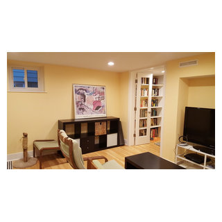 Brightening a Basement for Additional Space - Transitional - Basement