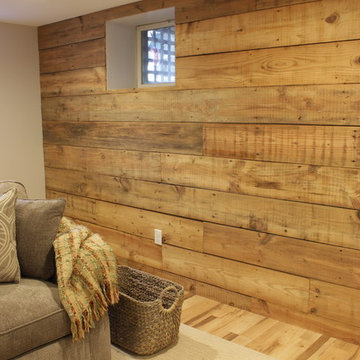 Can you feel the warmth with these reclaimed ship lap walls?