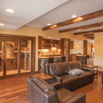 Castle Pines Rustic Finished Basement