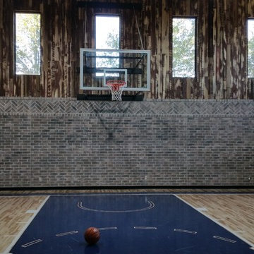 Cernicky basement w/ half basketball court; golf simulater room; bar; half bath