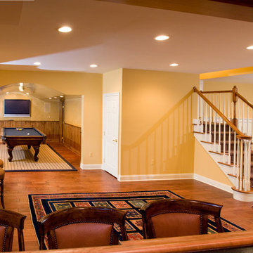 Classy Basement with Theatre Room Remodel in Randolph