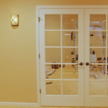 Close Up of Exercise Room Entry in Basement Finish