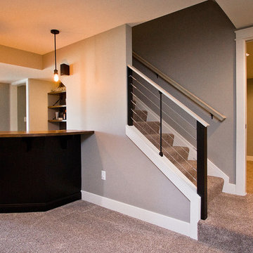 Contemporary Craftsman Basement Remodel