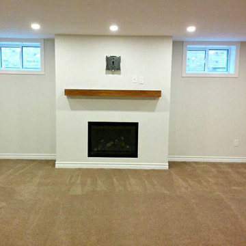 Contemporary Drywall Fireplace Surround