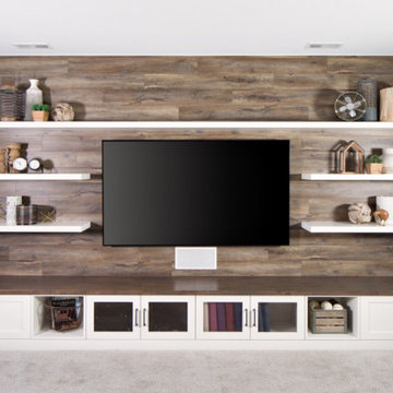 Contemporary Rustic Basement Remodel