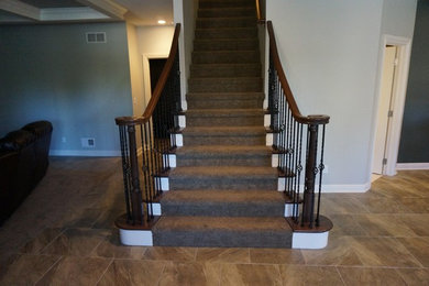 Curved entrance staircase