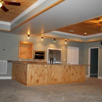 Custom Bar, Ceilings, stained conc floor