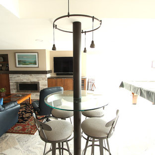 Custom Bar Table Around Metal Support Post