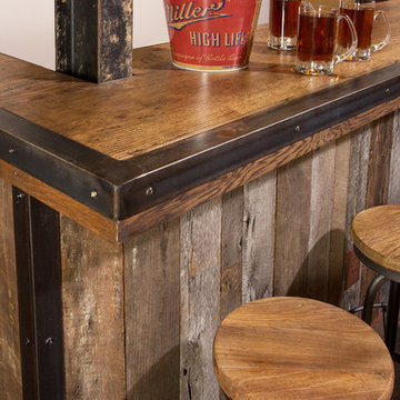 Custom Bar with Rustic Details