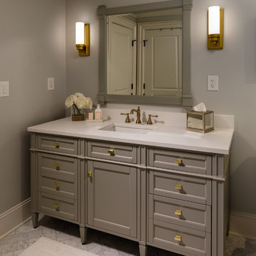 Gray & White Bathroom Remodel