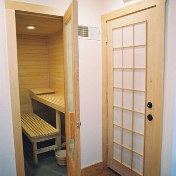 custom built-in sauna