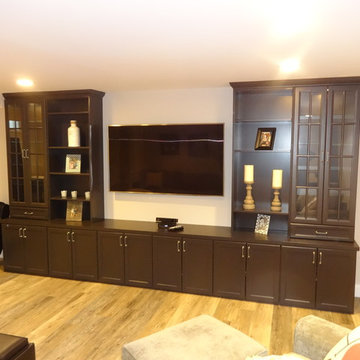 Custom entertainment cabinetry with maximum storage space