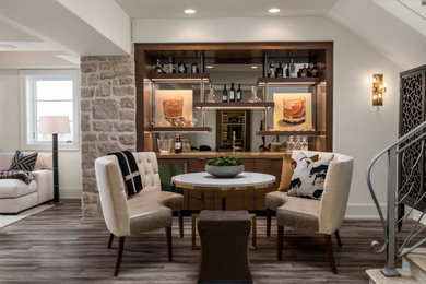 Example of a transitional basement design in Kansas City